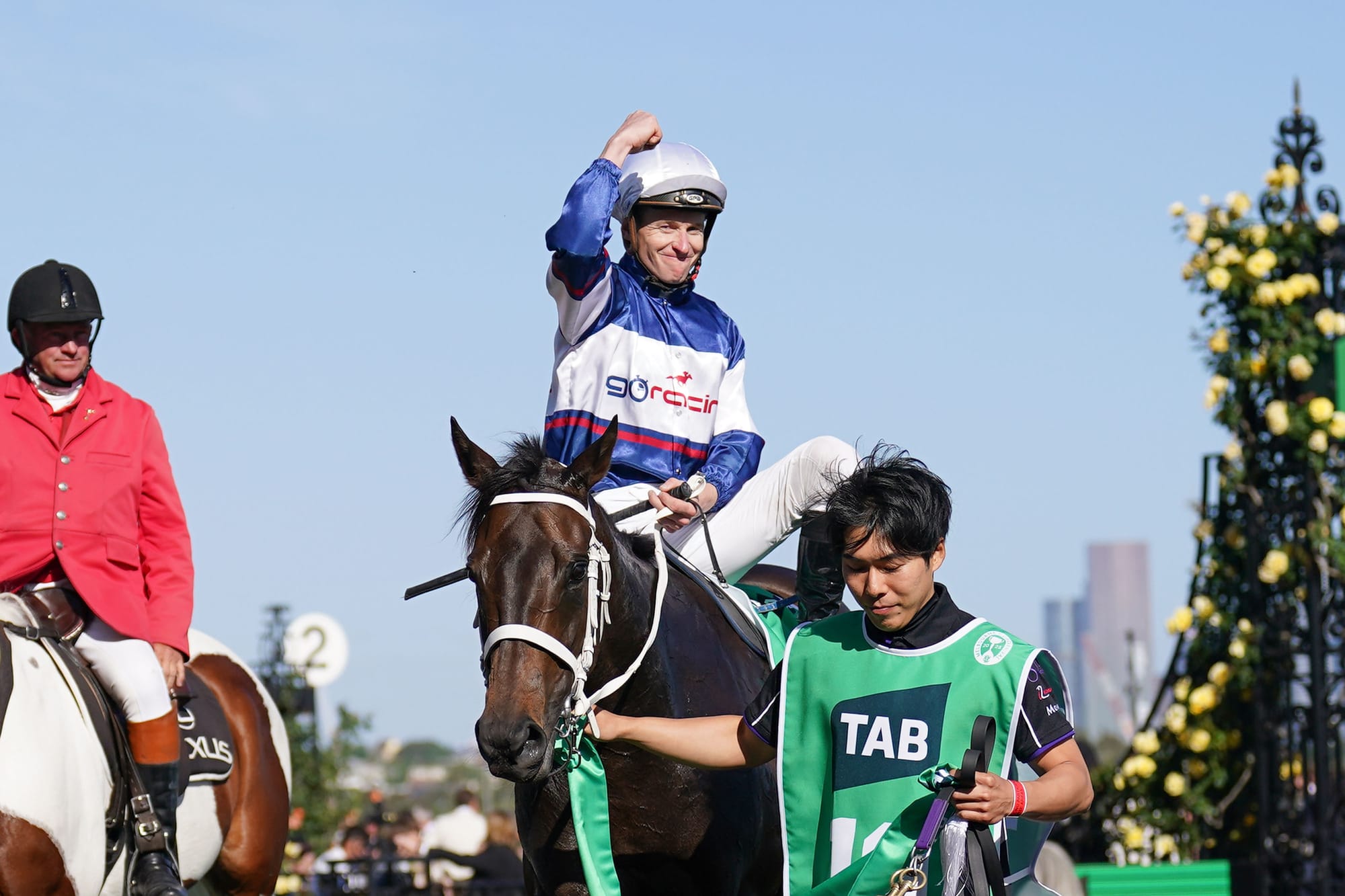 Atishu after winning the Champions Stakes.
