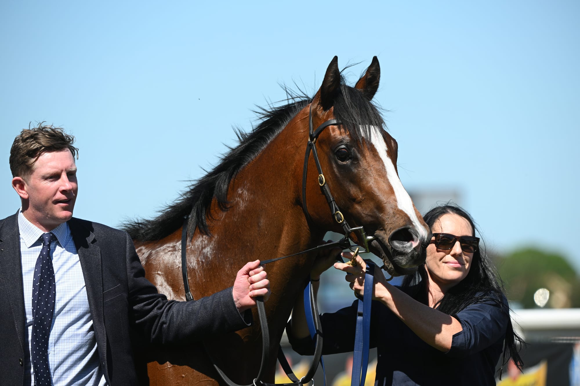 Matt Laurie with Coleman after the Debutant Stakes.