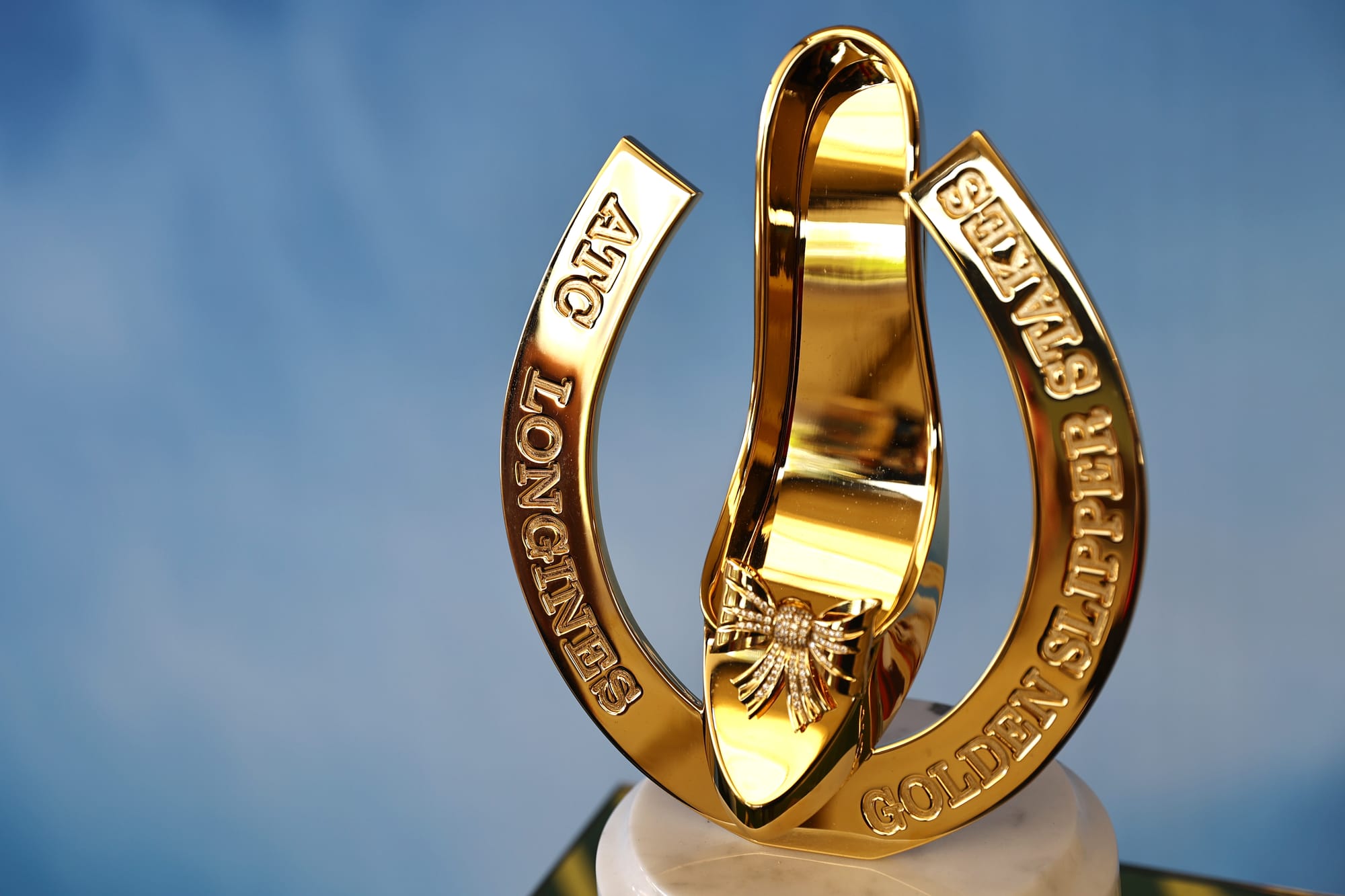 The Golden Slipper trophy.