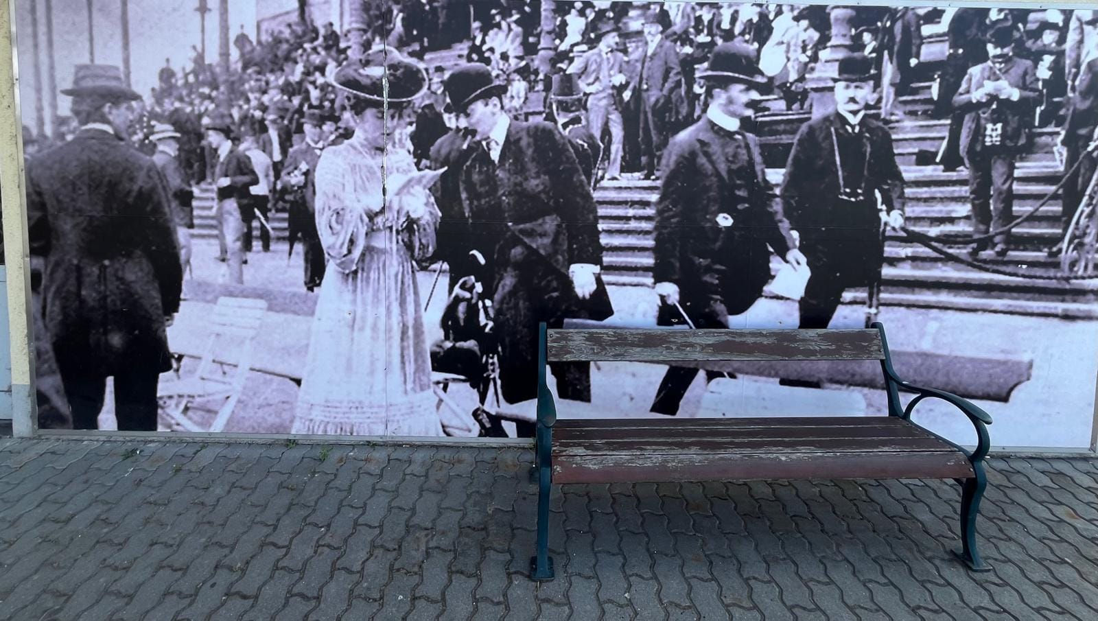 A mural on the wall