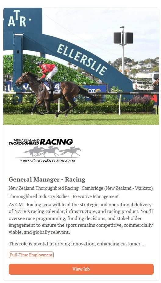NZ Racing Job