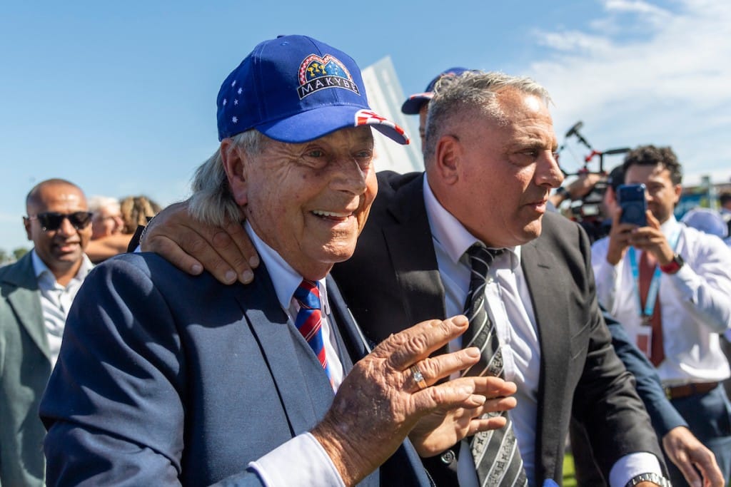 Connections of Big Wigs celebrate with Tony Santic (Breeder/Owner)