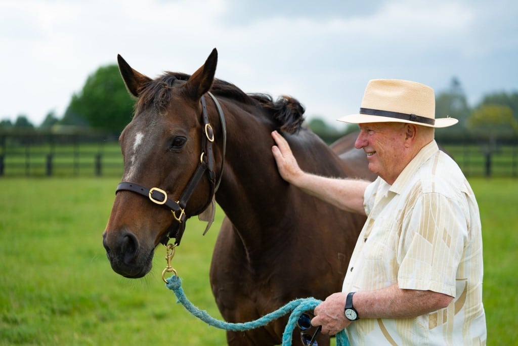 Ethereal with owner-breeder Sir Peter Vela. Photo: Supplied