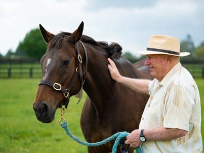 Ethereal with owner-breeder Sir Peter Vela. Photo: Supplied